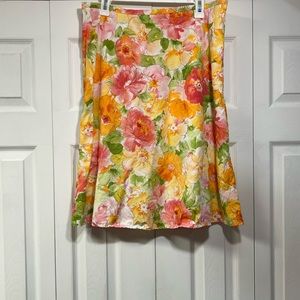 Talbots gorgeous floral print skirt size 16 women’s